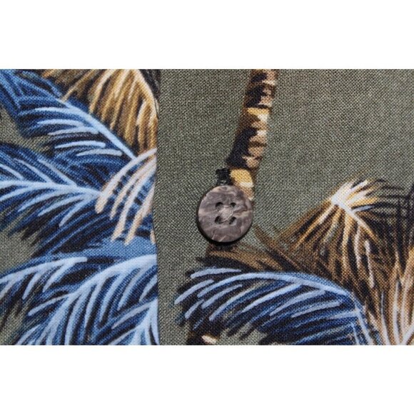 Vintage 90's PIERRE CARDIN Button-Up Casual Shirt Men's Small Black Palm‎ Trees - Picture 5 of 14